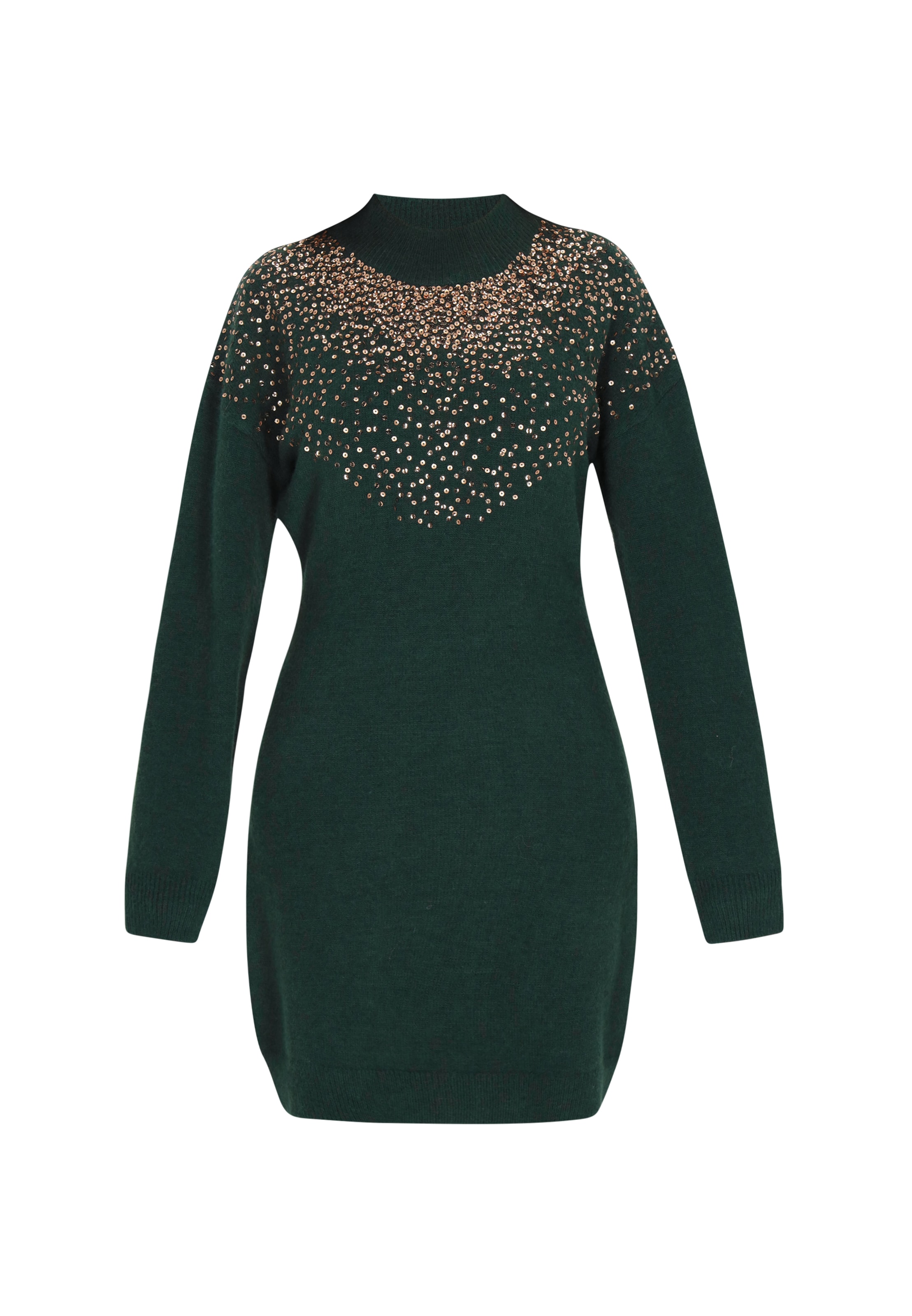 faina - Vestido de malha em verde: frente