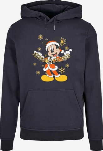ABSOLUTE CULT Sweatshirt 'Mickey Mouse - Merry Christmas' in Blauw: voorkant
