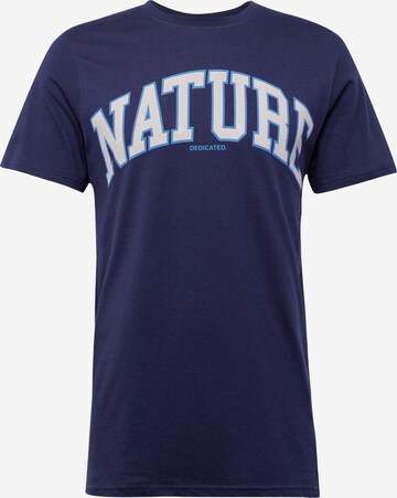 DEDICATED. Majica 'Nature' | modra barva: sprednja stran