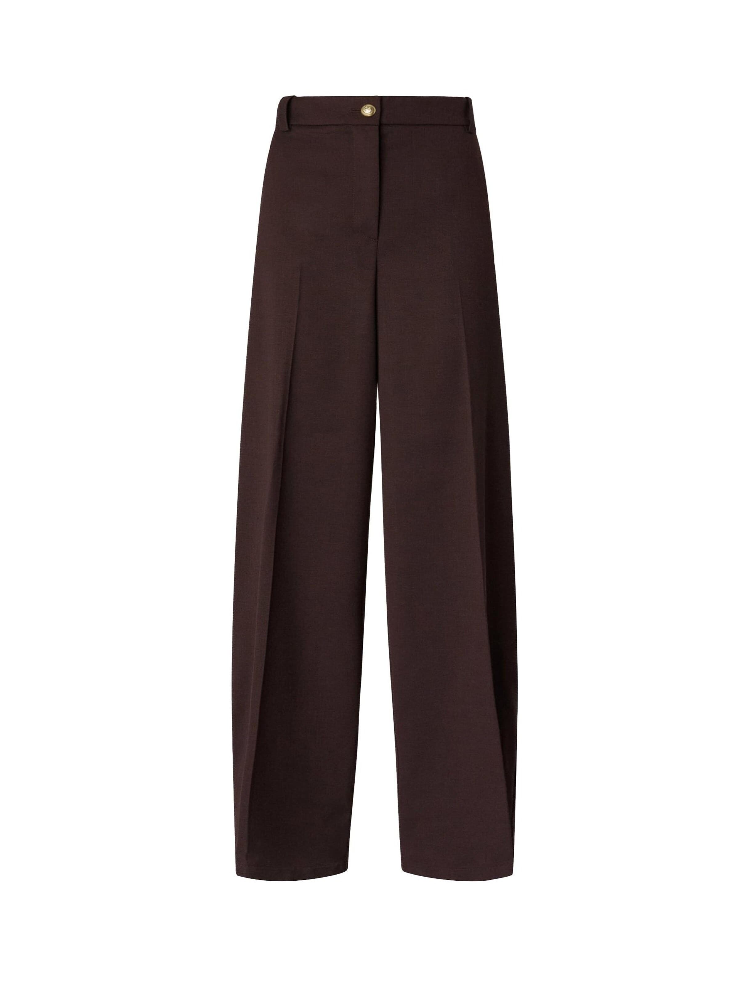 PINKO Barrel Pants 'PINKO BALBINO PANTALONE DIAGONALE PANTALONE' in Brown: front
