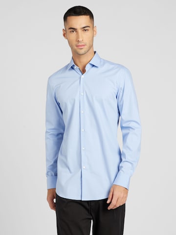 HUGO Red Slim fit Button Up Shirt 'Koey' in Blue: front