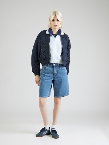 LEVI'S ® Majica 'Everyday Quarter Zip Sweatshirt' | modra barva