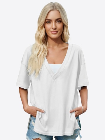 T-shirt oversize Imily Bela en blanc : devant