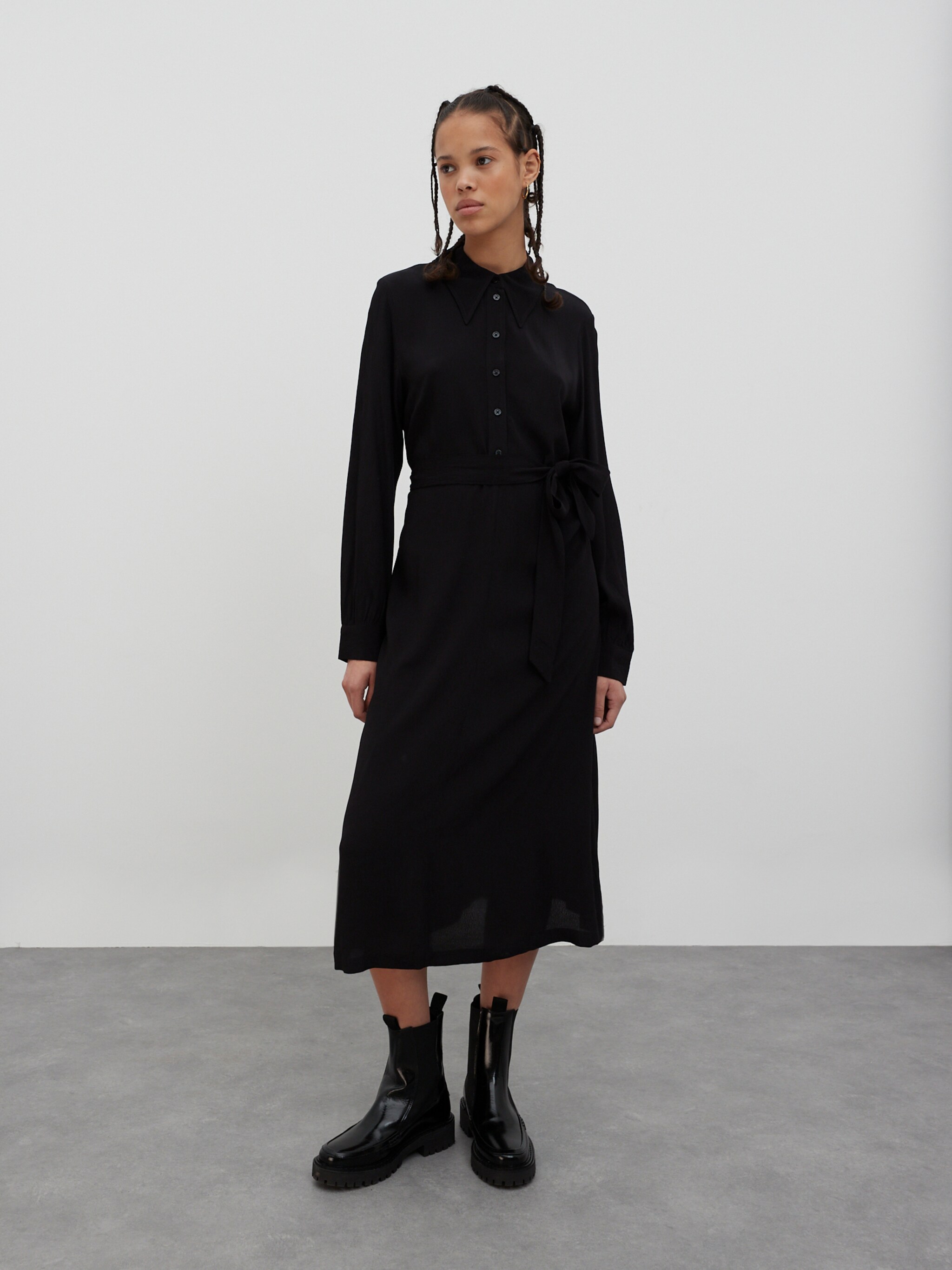 EDITED Producten Blousejurk 'Derya' Zwart