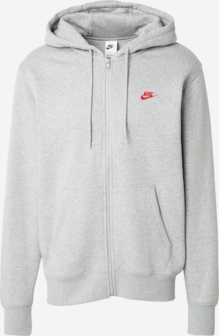 Nike SportswearGornji dio trenirke 'CLUB' - siva boja: prednji dio