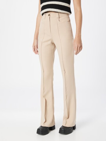 Dorothy Perkins Flared Broek in Beige: voorkant