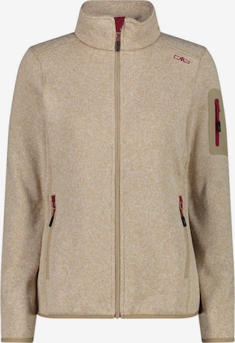 CMP Athletic Fleece Jacket in Beige: front