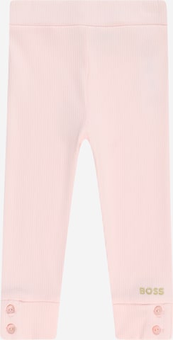 Leggings BOSS Kidswear en rose : devant