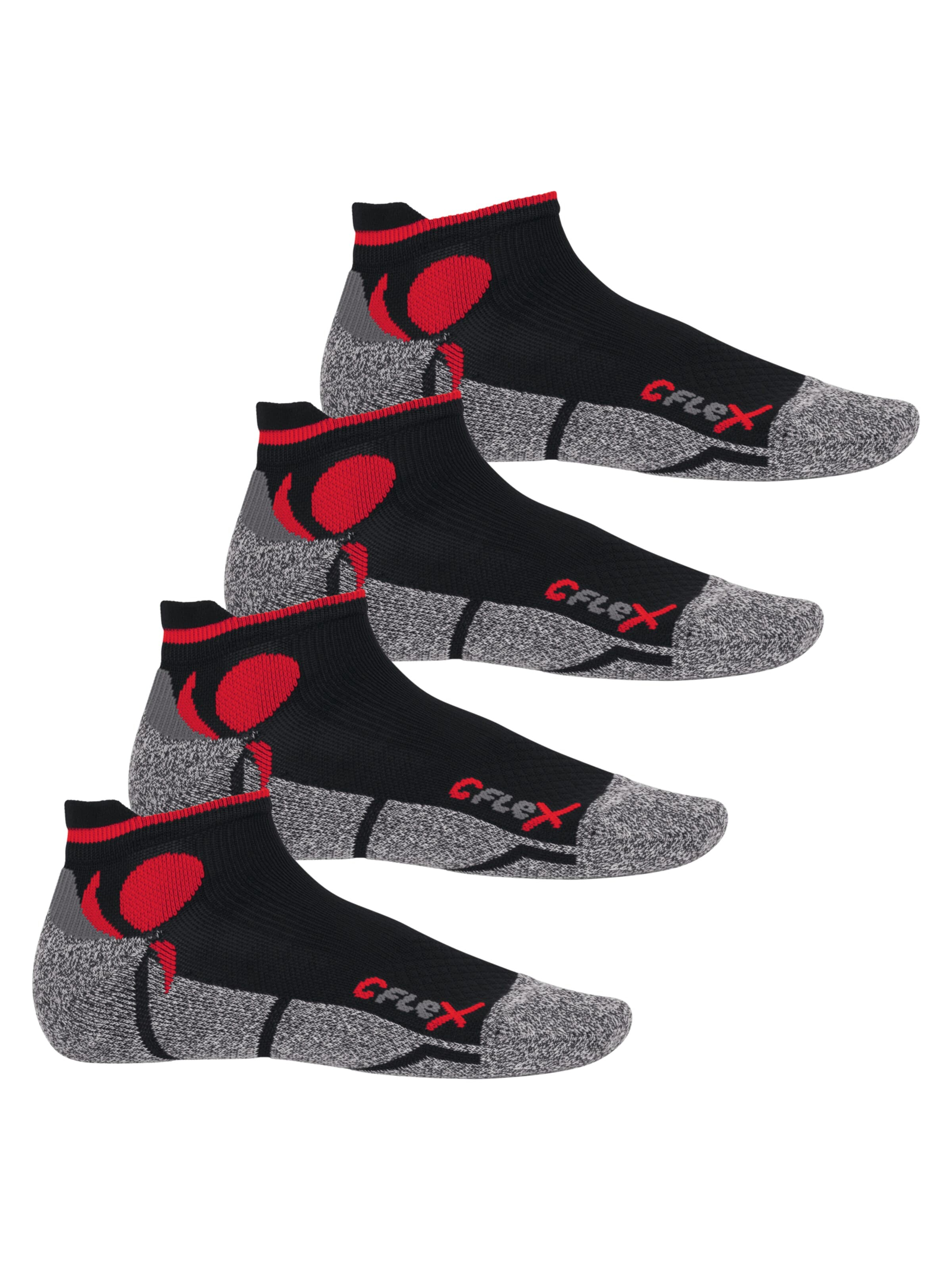 cflex Athletic Socks 'Running' in Red: front