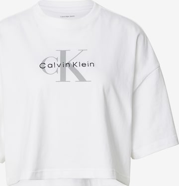 T-shirt Calvin Klein Jeans en blanc : devant
