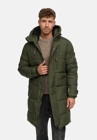 INDICODE JEANS Winterjas 'Studs' in Groen