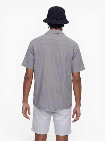 JACK & JONES Comfort fit Button Up Shirt 'JJETyson' in Grey