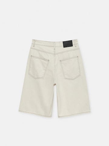 Pull&Bear Wide Leg Shorts in Beige