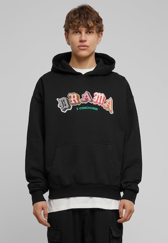 MT UpscaleSweater majica 'Drama I choose' - crna boja: prednji dio