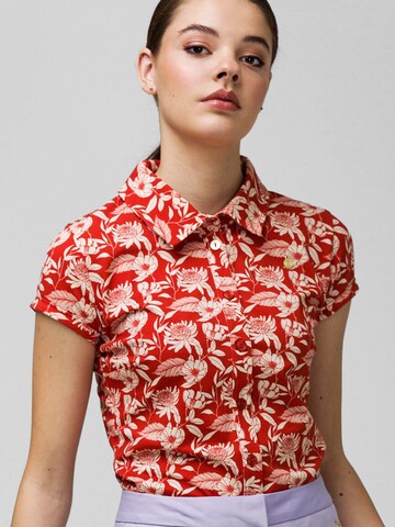 Camicia da donna 'Ah Yeah' di 4funkyflavours in rosso