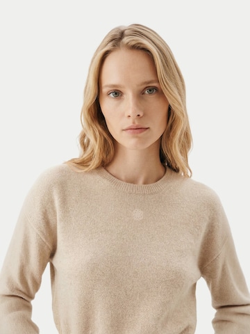 Pull-over GOBI Cashmere en beige : devant