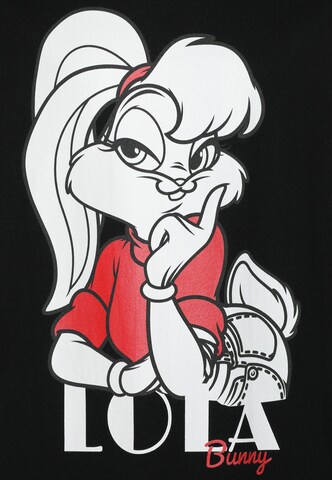 Mister Tee Set: T-Shirt und Sweatshirt 'Lola Bunny' in Schwarz