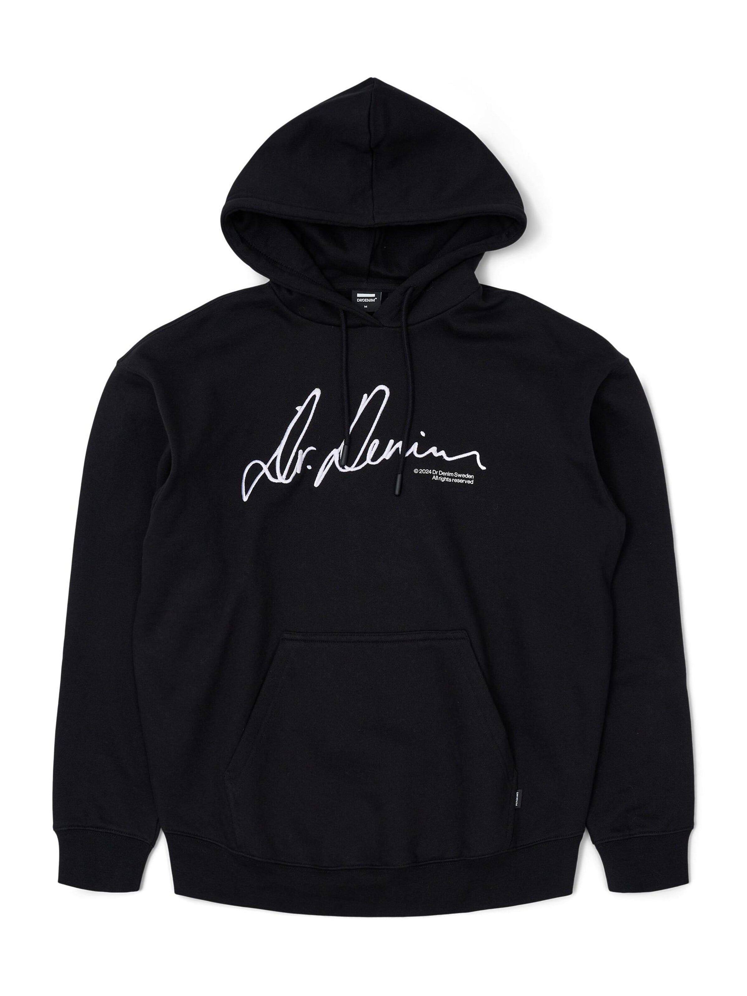 Dr. Denim Sweatshirt 'Damien Hoodie'‌‌‌‌‌‌‌ in Schwarz: Vorderseite