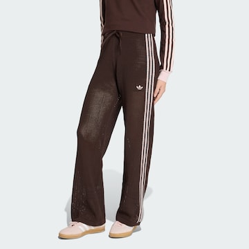 ADIDAS ORIGINALS Loose fit Trousers 'Firebird' in Brown: front