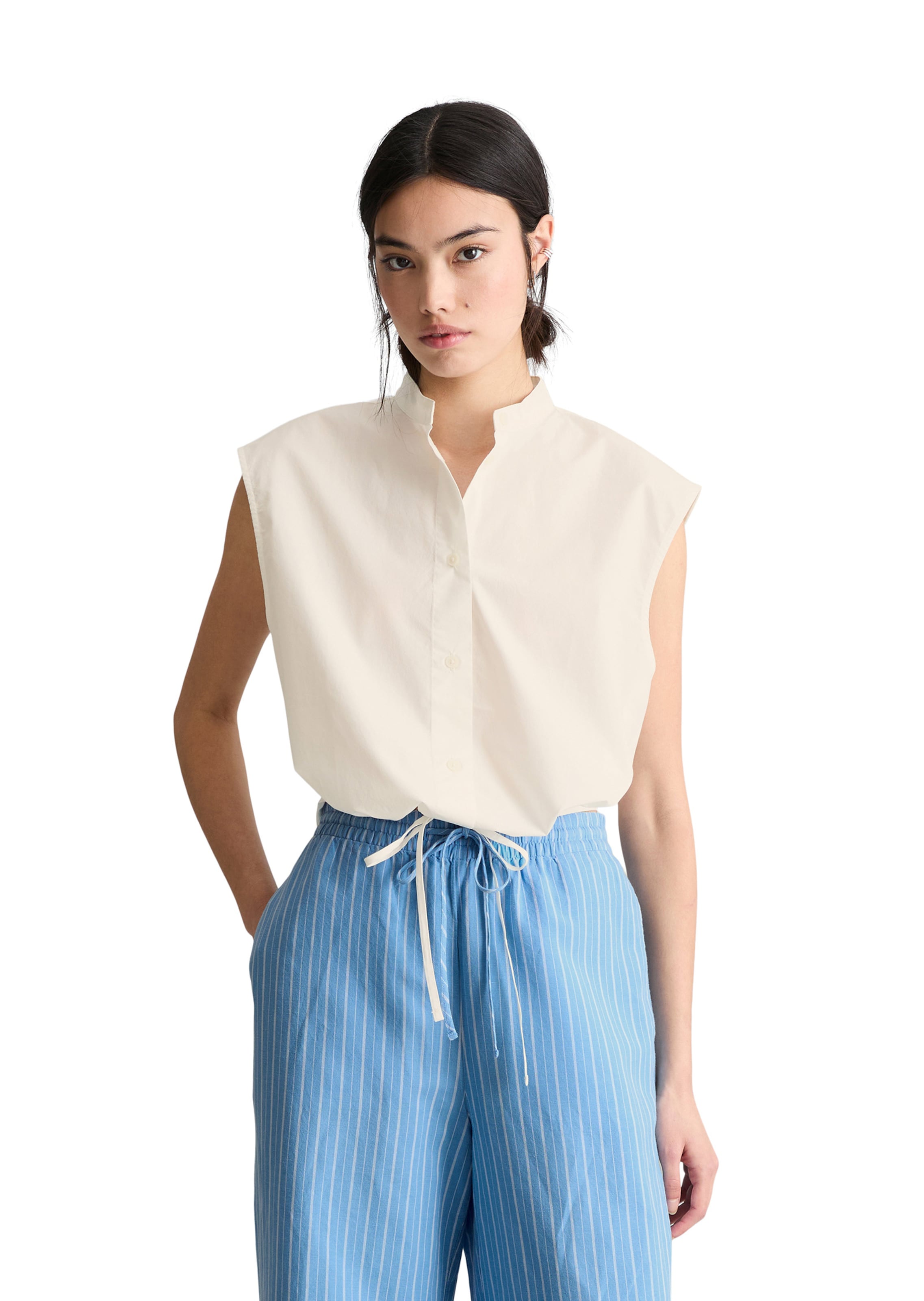 Marc O'Polo DENIM Bluse in Weiß: Vorderseite