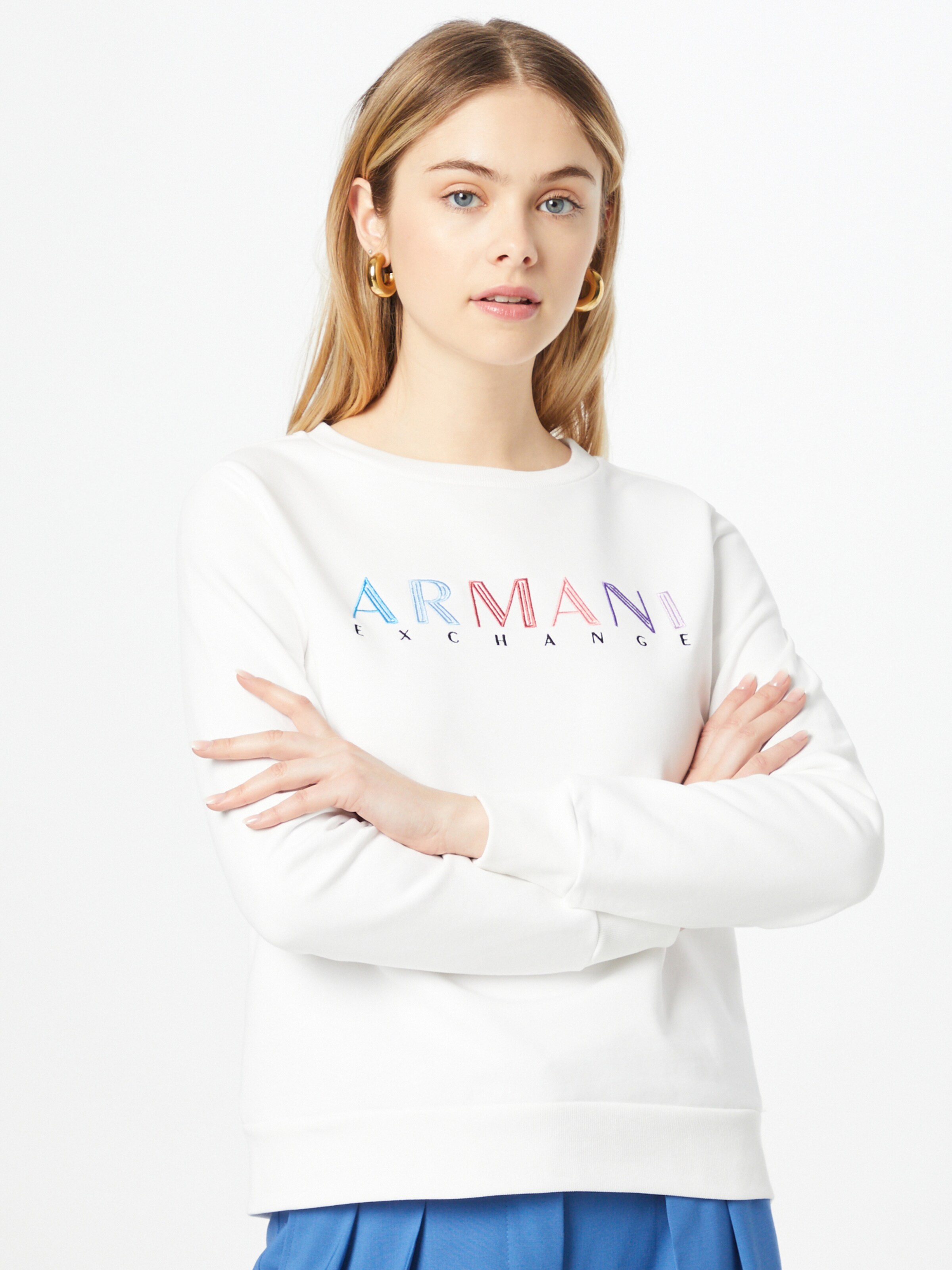Frauen Sweat ARMANI EXCHANGE Sweatshirt in Weiß - VG72796 Frauen Sweat ARMANI EXCHANGE Sweatshirt in Weiß - VG72796
