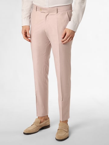 CG CLUB OF GENTS Slim fit Pleated Pants ' Paco ' in Pink: front