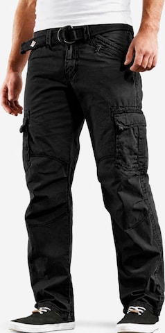 TIMEZONE Regular Cargo Pants 'BenitoTZ' in Black: front
