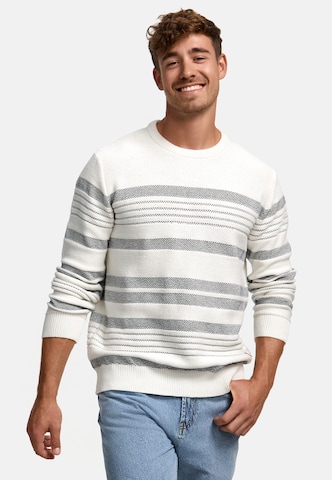 INDICODE JEANS Sweater 'Scott' in White: front