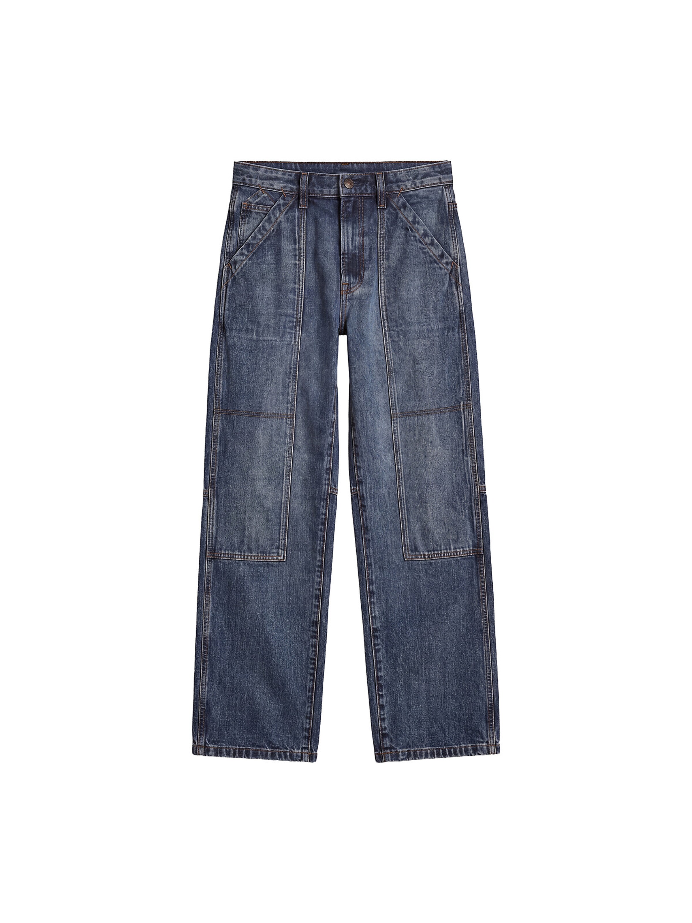 Calvin Klein Jeans Loosefit Jeans in Blau: Vorderseite