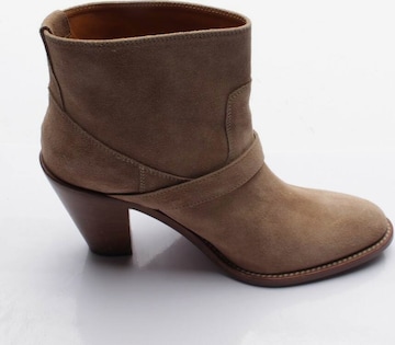 Saint Laurent Dress Boots in 37,5 in Brown: front