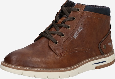 MUSTANG Bottines à lacets en marine / caramel, Vue avec produit