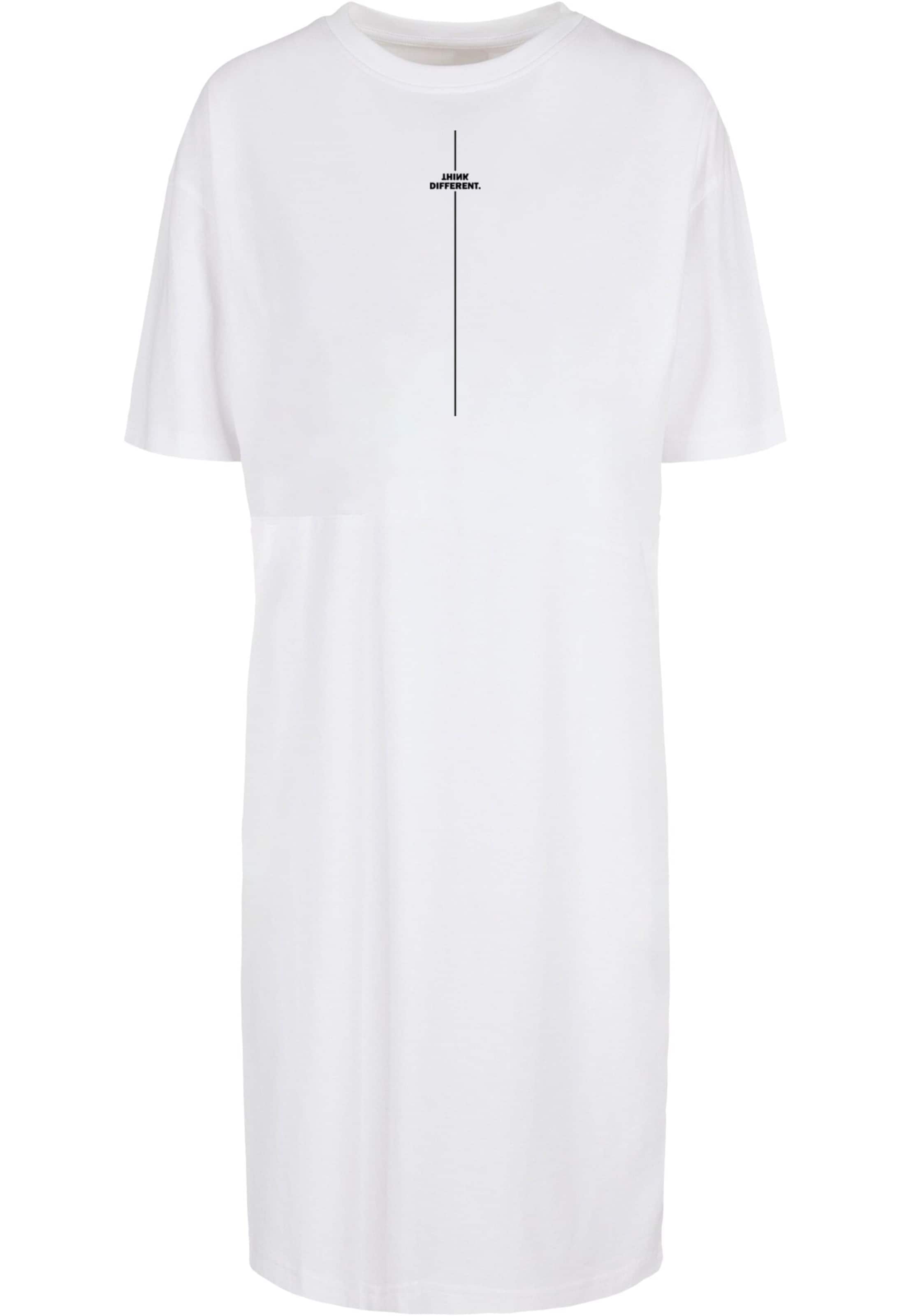 Merchcode Kleid 'Think Different' in Weiß: Vorderseite
