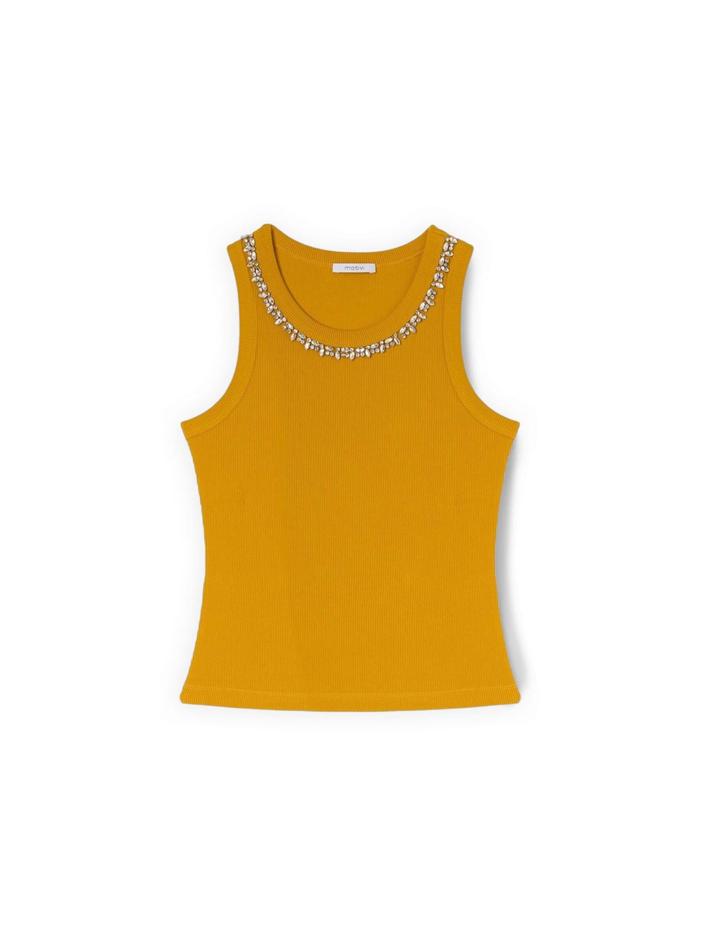MOTIVI Shirt in Gelb: Vorderseite