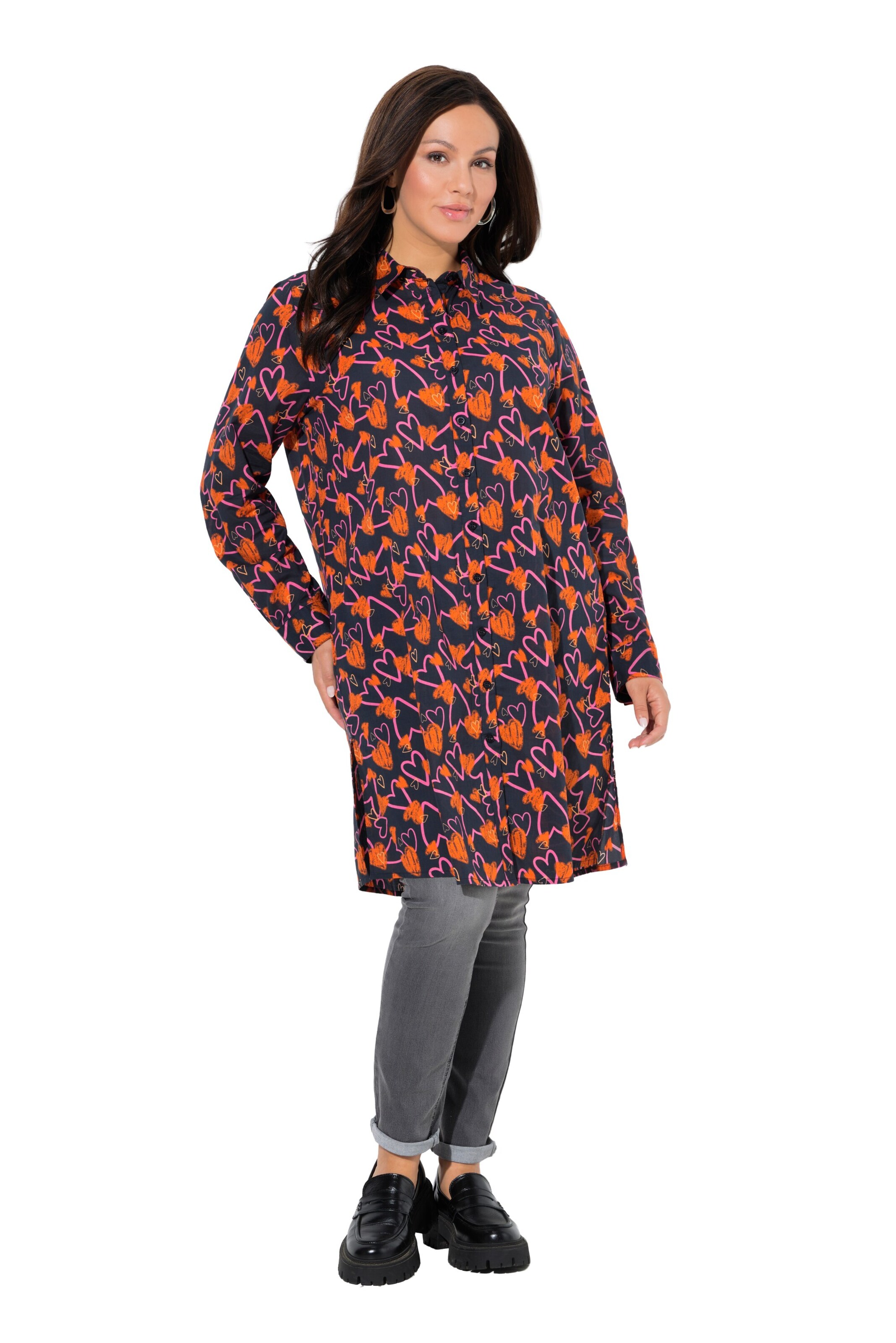 Ulla Popken Bluse in Schwarz: Vorderseite