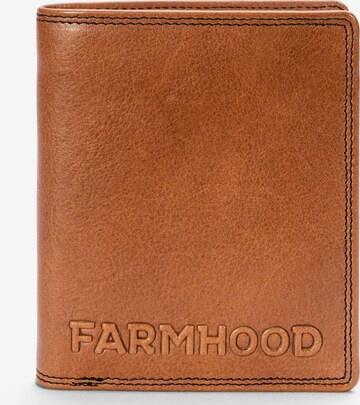 Farmhood Wallet in Brown: front