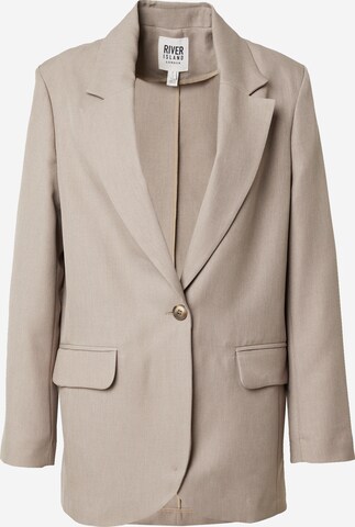 Blazer River Island en beige : devant