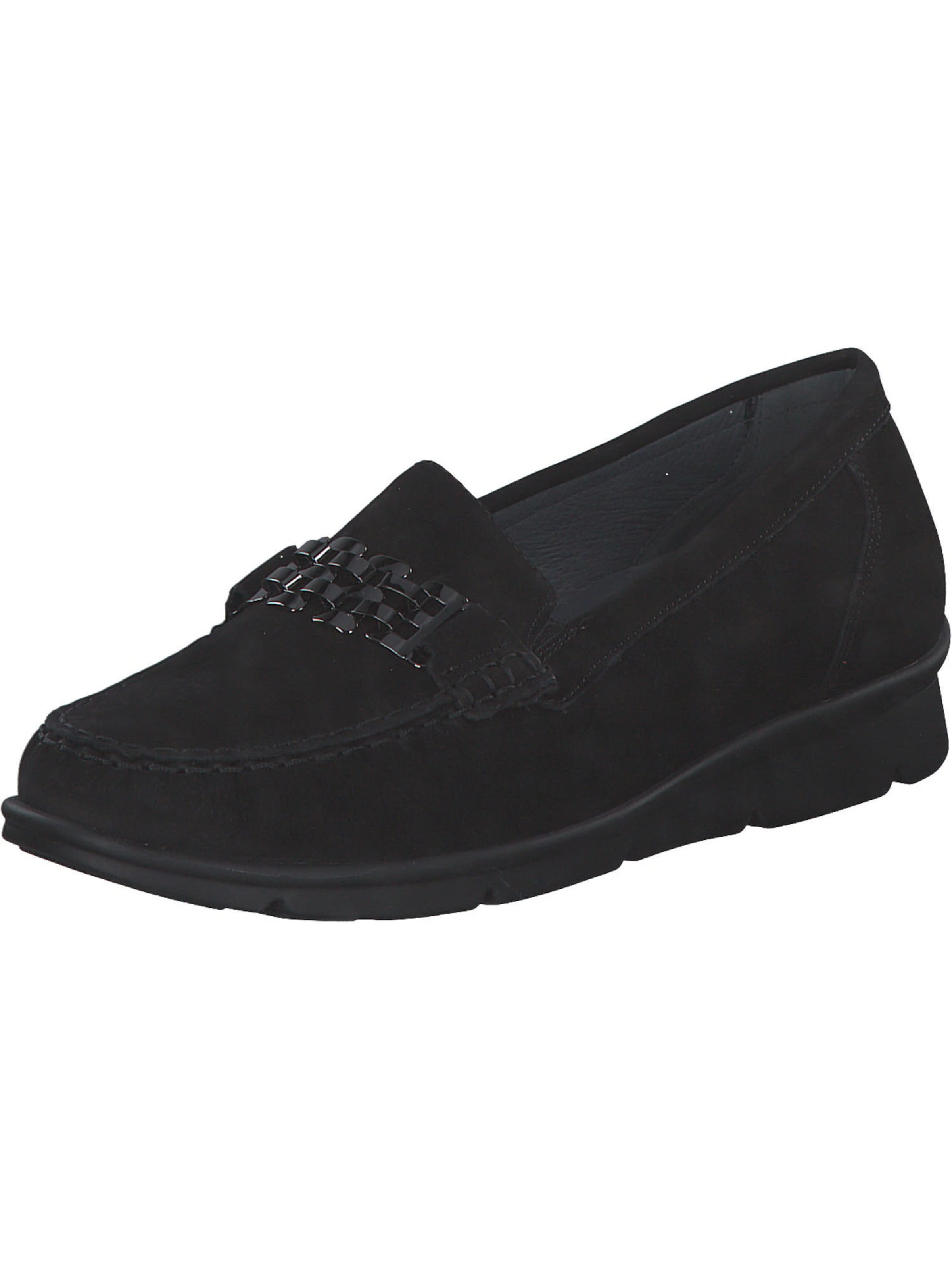 WALDLÄUFER Slipper 'Inga' in Schwarz: Vorderseite