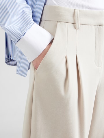 MSCH COPENHAGEN Широкий Брюки со складками 'Henrika' в Бежевый