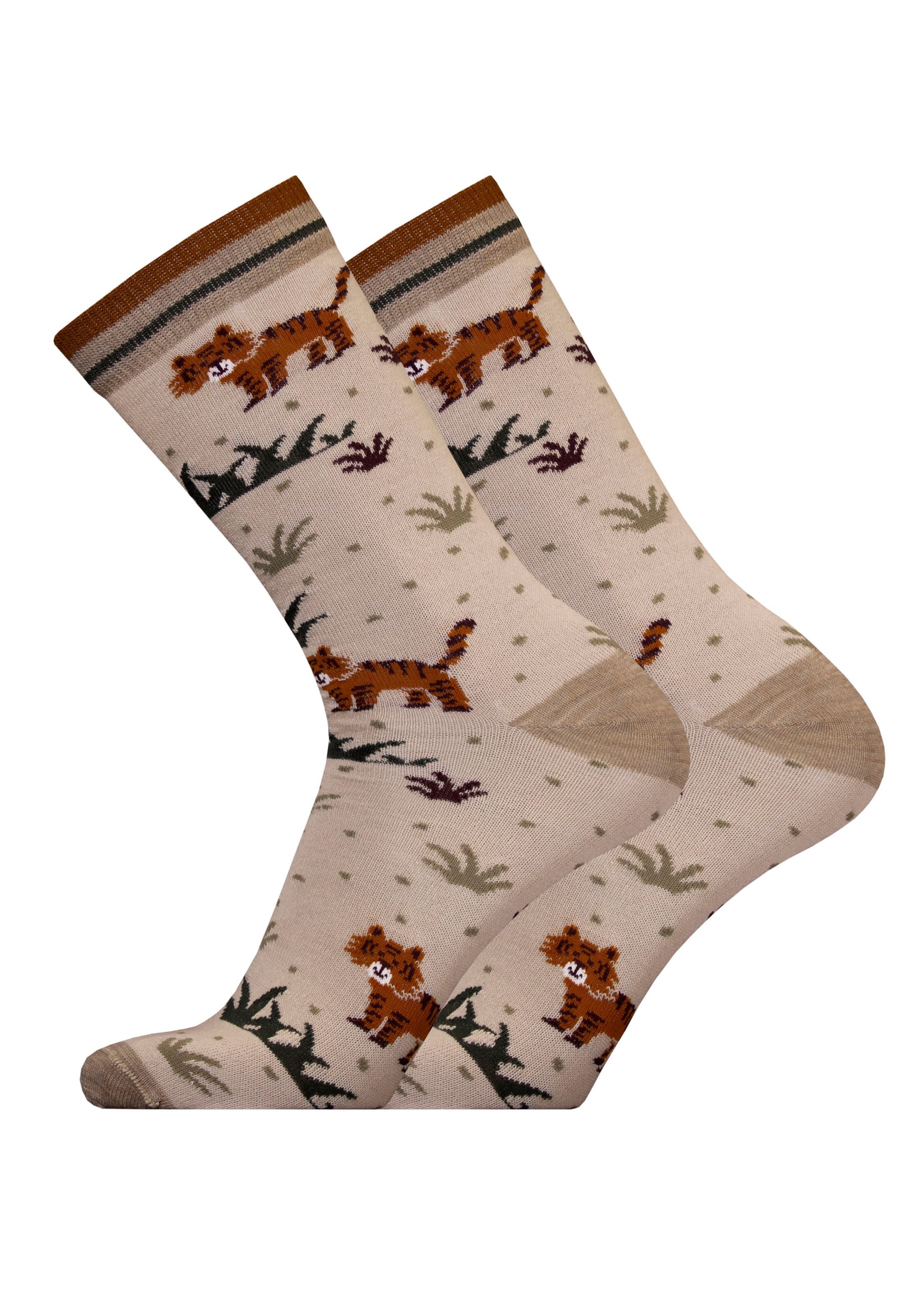 UphillSport Socks 'TIGER' in Brown: front