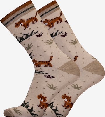 UphillSport Socks 'TIGER' in Brown: front