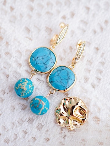 Secret Stones Earrings 'Mindful Glow' in Blue: front