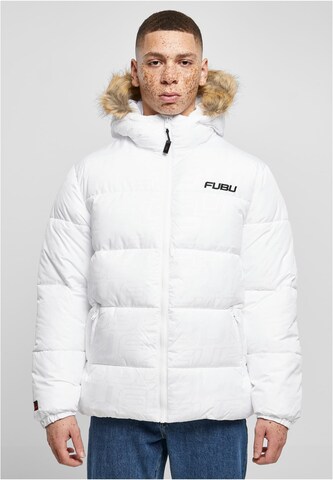 FUBU Winter Jacket in White: front