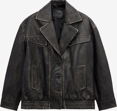 MANGO Lederjacke in braun, Produktansicht