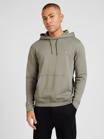 BOSS Sweatshirt 'Wetalk' in Grün: Vorderseite