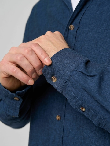 MCS Regular fit Overhemd 'Dean' in Blauw