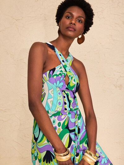 love & roses Vasaras kleita, krāsa - krēmkrāsas / ūdenszils / kivi / lillā, Preces skats