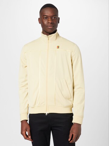 NIKE Athletic Jacket in Yellow: front