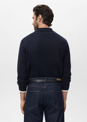 MANGO MAN Knit Cardigan 'Willyo' in Blue