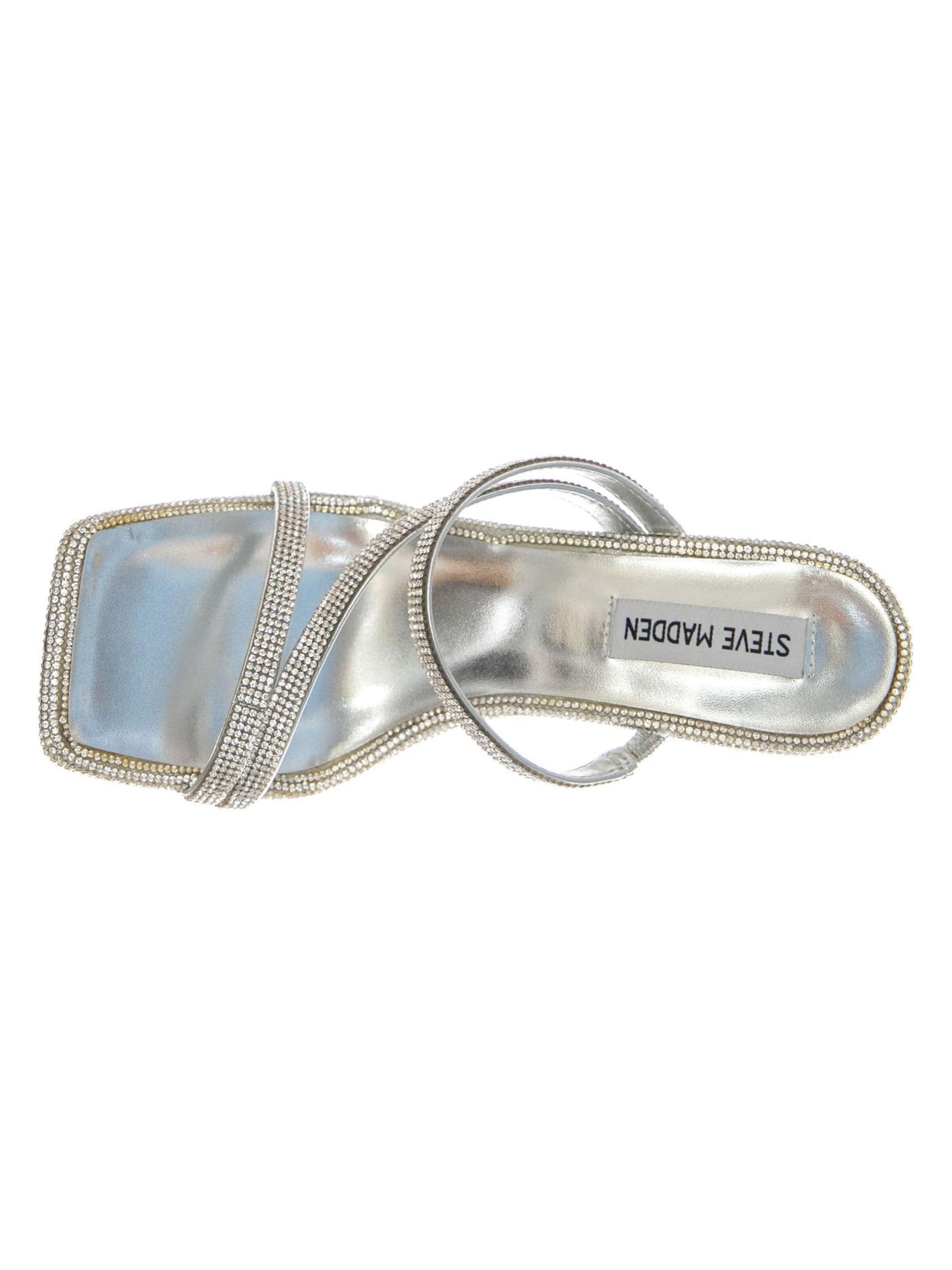Sandales 'Annual Silver Nappa PU with Rhinestones' STEVE MADDEN en argent