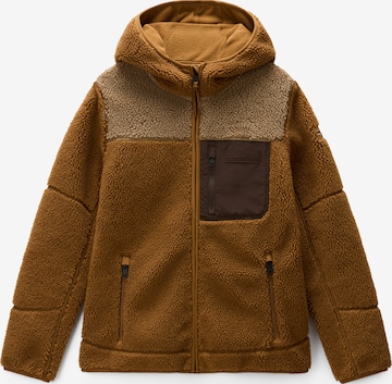 Veste en polaire 'YUPIK' NAPAPIJRI en marron : devant